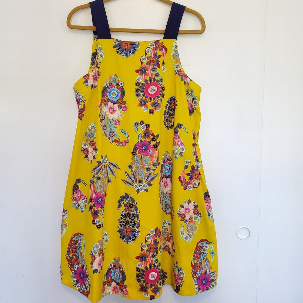 Maeve Dress Yellow Sunniva Floral Print Casual Size Medium